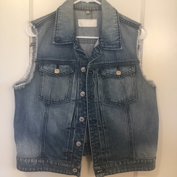 7 for All Mankind Denim Vest | Size Large - Picture 3 of 6